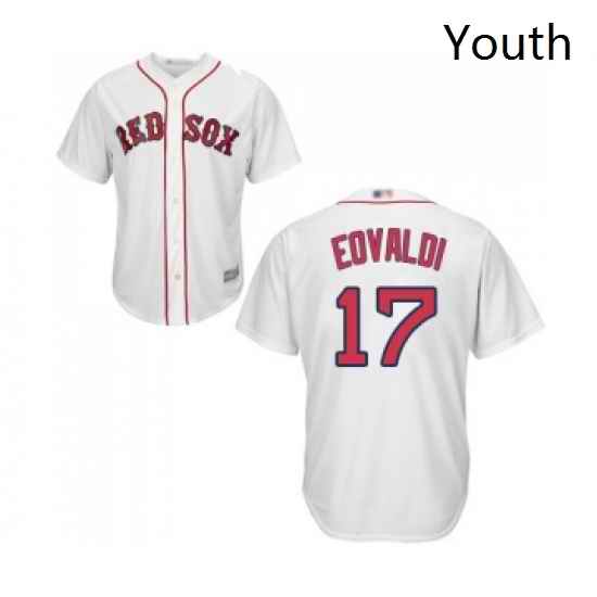 Youth Boston Red Sox 17 Nathan Eovaldi Replica White Home Cool Base Baseball Jersey